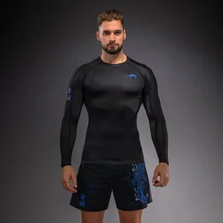 Venum Thunder Dragon Rashguard Dugi Rukav Crni/Royal Blue XL
