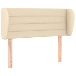 Vidaxl Vzglavje z ušesi krem 103x23x78/88 cm blago