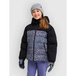 Roxy Snowyhill Printed Puffy Kids Jacket true black wildin out rg
