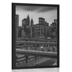 Plakat hrupno velemesto v črnobeli varianti - 20x30 no frame
