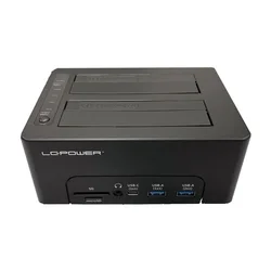 LC POWER HDD DOCKING LC Power LC-DOCK-C-MULTI-HUB USB 3.2 Gen2x1 docking station for 1x2.5 and 1x3.5 HDD/SSD cloning Black
