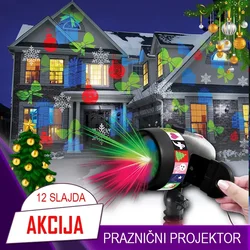 LED projektor sa 12 prazničnih slajdova