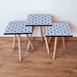 Hanah Home Set klub stočića 3Shp184, 3 komada, Crna