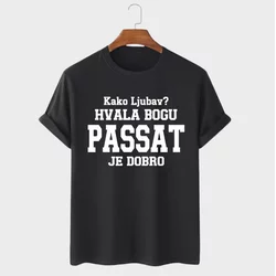 MAFIMI Majica Kako ljubav hvala bogu PASSAT je dobro, Crna