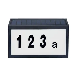 LED solarni kućni broj NUMERO LED/3,7V 6000K 1200 mAh IP44 crna