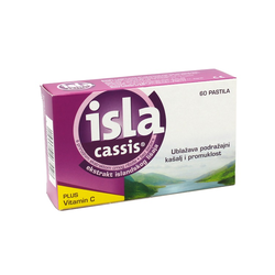 Isla Cassis Pastile za grlo bez šećera, 60 tableta