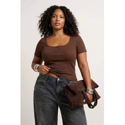 Trendyol Curve Ženska bluza Tbbss26Af00049, Braon