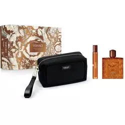 Versace Muški parfemski set Eros Najim, Parfum, 100 ml+ Mini parfum, 10 ml+ Neseser, Crni