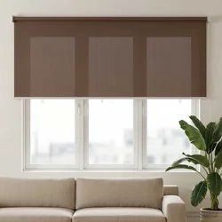 Vanjska roleta 90% blokada UV zraka Sivosmeđa 120 x 140 cm HDPE