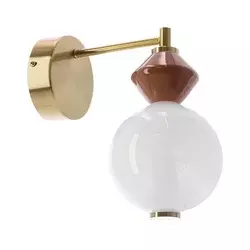 LED zidna lampa FLORES LED/7W/230V zlatna/braon