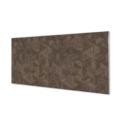 tulup.si Slika na steklu Lesene šestkotnikov 100x50 cm 2 obešalnika