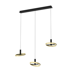 Wofi 7016-304 - LED prigušiva luster na sajli BREST LED/26W/230V crna/zlatna