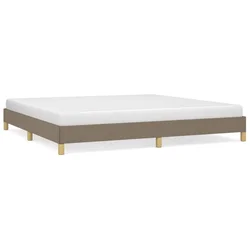 Vidaxl Posteljni okvir brez vzmetnice taupe 200x200 cm blago