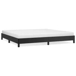 Vidaxl Posteljni okvir črn 200x200 cm umetno usnje