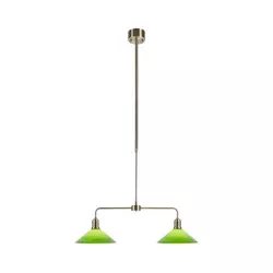 Markslöjd 109161 - Luster na šipci VELA 2xE27/60W/230V zelena/mesing