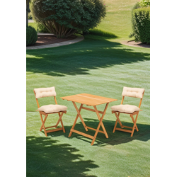 Hanah Home Baštenski set 2 stolice i stočić Bež