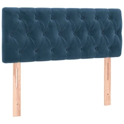 Vidaxl Posteljno vzglavje temno moder 90x7x78/88 cm žamet