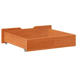 Ladice ispod kreveta 2 kom voštano smeđe 75x55x17cm od borovine