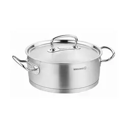 KORKMAZ Šerpa sa poklopcem Pro Line Low Casserole A1170   Nerđajući čelik, 24cm, 4.5 l, Inox