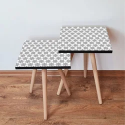 Hanah Home Set klub stočića 2Shp10, 2 komada, Beli