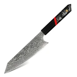 Damaskovski kuhinjski nož ZA-37452 - Utility / Crna / Crvena KP37452