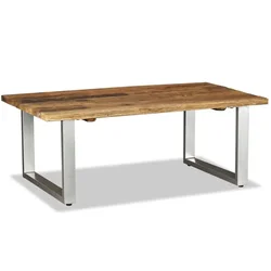 Stolić za kavu od masivnog obnovljenog drva 100 x 60 x 38 cm