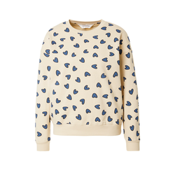 Compania Fantastica Sweater majica, svijetlobež / mornarsko plava ...