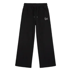 Guess FRENCH TERRY PALAZZO ACTIVE PANT Črna