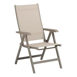 Kettler Basic Plus vrtni stol, nastavljiv, aluminijast, bež