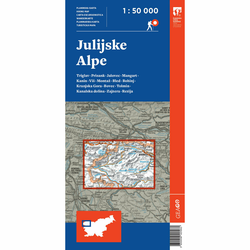 Zemljevid Julijske Alpe, 1:50 000