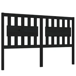 Uzglavlje za krevet crno 155,5 x 4 x 100 cm od masivne borovine