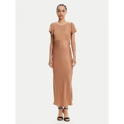 ViCOLO Večerna obleka TD0767 Rjava Regular Fit