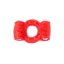 Gardj Europe Prstan – Vibrirajoči penisni obroč Double Red