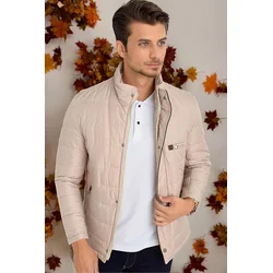 M8625 DEWBERRY MENS COAT-PLAIN BEIGE