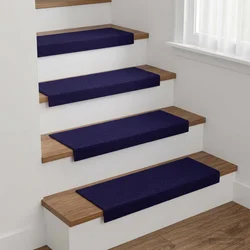vidaXL Podloge za stopnice 15 kos 65 x 21 x 4 cm Modra Poliester