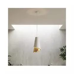 Luster na sajli MODA 1xE27/15W/230V bela/zlatna
