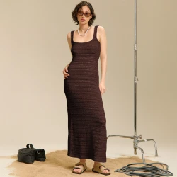 Cropp - Maxi haljina - tamno braon