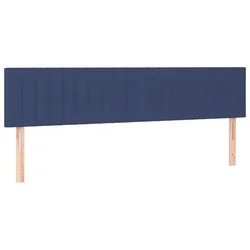 Vidaxl Posteljno vzglavje modra 200x5x78/88 cm blago