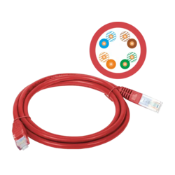 Patch kabel U/UTP kat 5e PVC 5,0 m rdeč ALANTEC