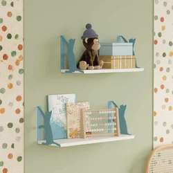 HANAH HOME Zidna polica Tiger Cat 2 Blue