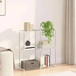Cijevna polica s pohranom Bijelo 86 x 27 x 90 cm Aluminij