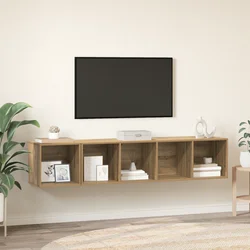 Set TV stalka Zidne 2 pcs Umjetnički hrast Konstruirano drvo