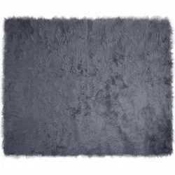 Tepih od umjetne ovčje kože TAFALLA Antracit 200 x 280 cm