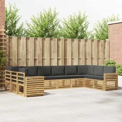 Set vanjskih sofa 10 pcs Bijela i antracit 363 x 191,5 x 73 cm