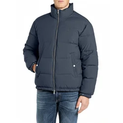 REPLAY Prošivena mat plava jakna od tehničke tkanine