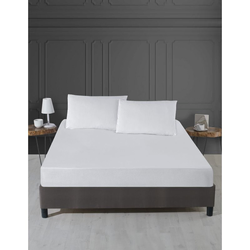 Aberto Design Zaštitni prekrivač za bračni krevet Alez Pol, 160x200cm+30cm, Beli