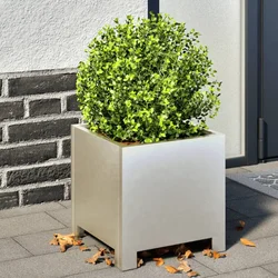 Vrtna sadilice 2 kom antracit 30x30x30 cm od nehrđajućeg čelika