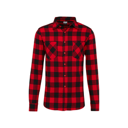 Urban Classics Srajca Checked Flanell, rdeča