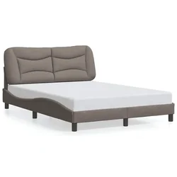 Vidaxl Posteljni okvir brez vzmetnice Hvar taupe 120x200 cm blago