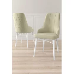 Hanah Home Set stolica Neta, 46x95x42 cm, 6 komada, Krem-bele